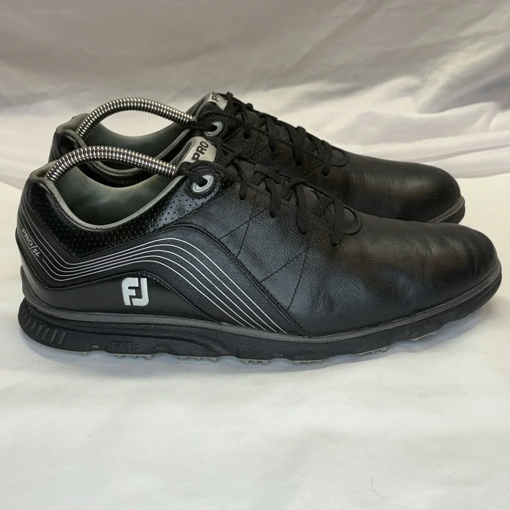 Foot Joy‎ PRO SL Black Soft Spikes Golf Shoes Men's US Size 10 W 53273